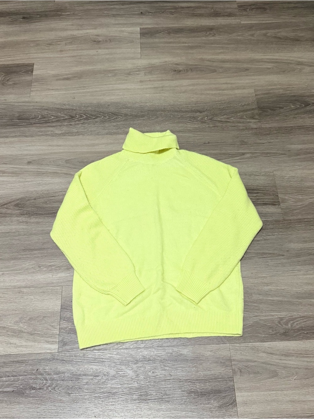 LOFT Neon Yellow Turtleneck Sweater